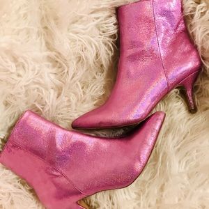 Sparkly pink/purple booties